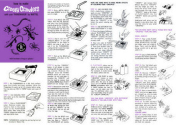 Fang N Claw mold instruction sheet for a Mattel Thingmaker Creepy Crawlers 